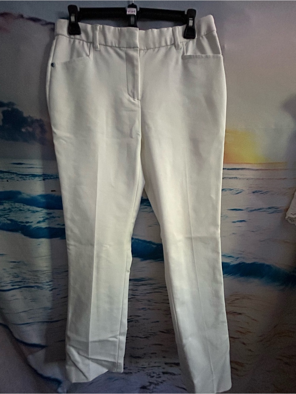 Rafaella Women’s Classic White Trousers Chino Pants Sz 8 Petite